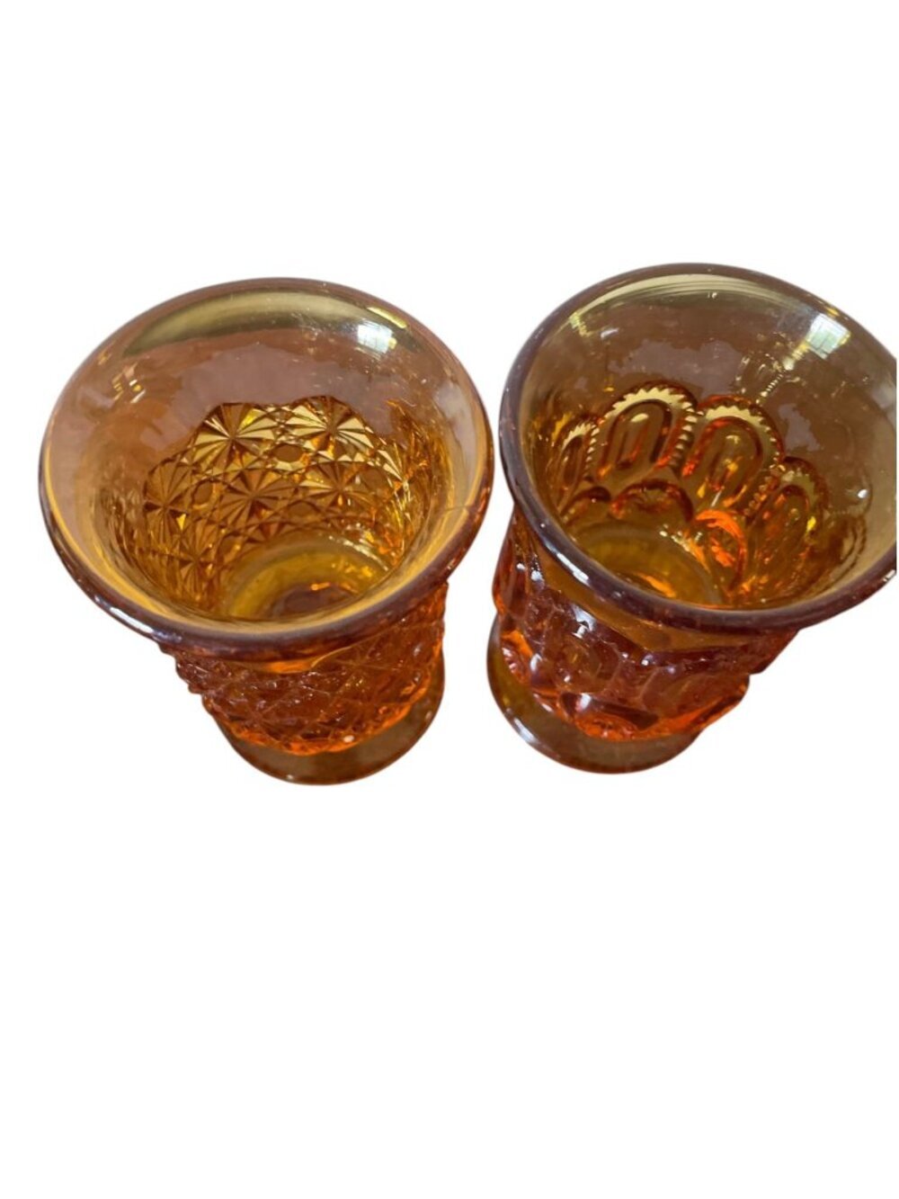 Vintage L.E. Smith Glass toothpick holders  Moon and Stars and Daisy and Button - Picture 2 of 11